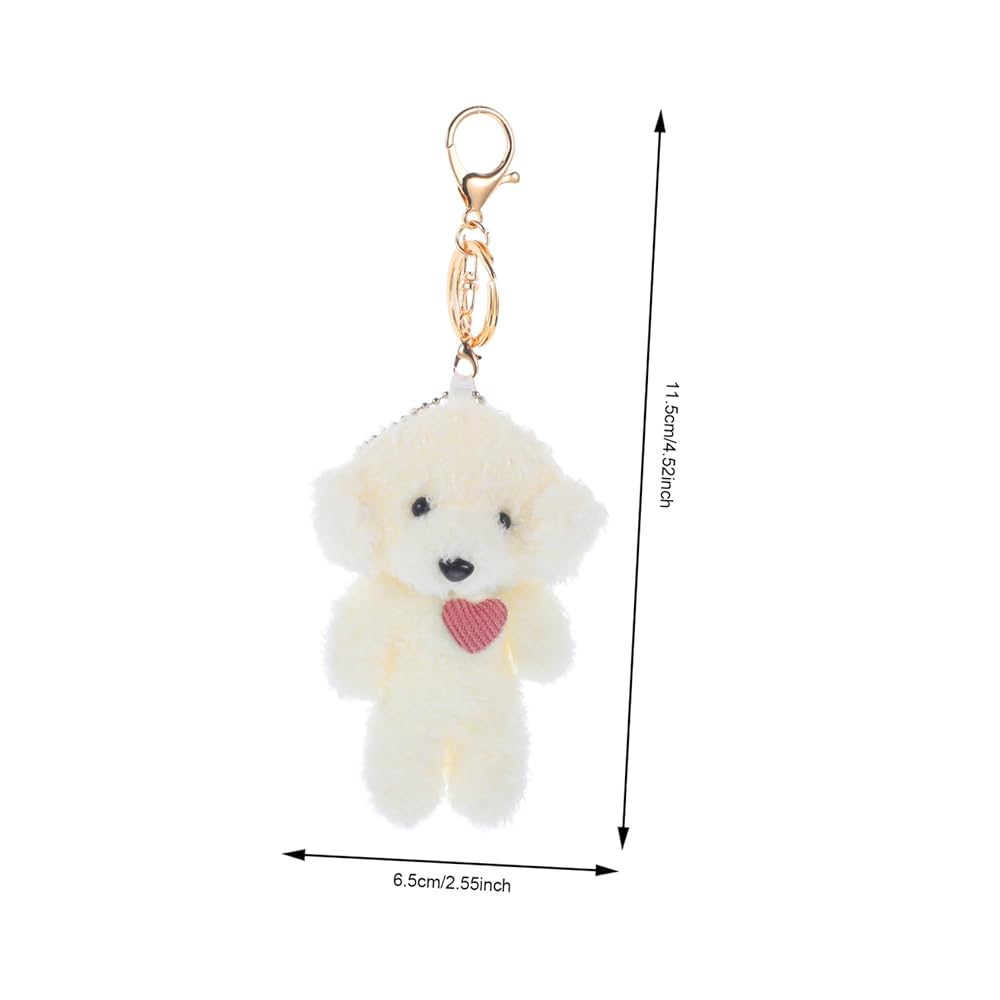 Amazon.co.jp: [MOLUCKFU] ふわふわの子犬のキーホルダー