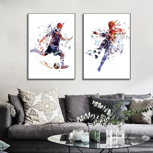 Toile football abstraite pour remplacer les posters en papier froissés
