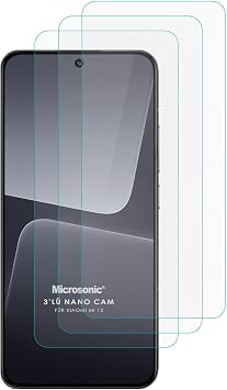 Microsonic Xiaomi Mi 13 Screen Protector Nano Glass Glass Screen Protector (3` Package) [Screen Protector Compatible with Mi 13 - Transparent]