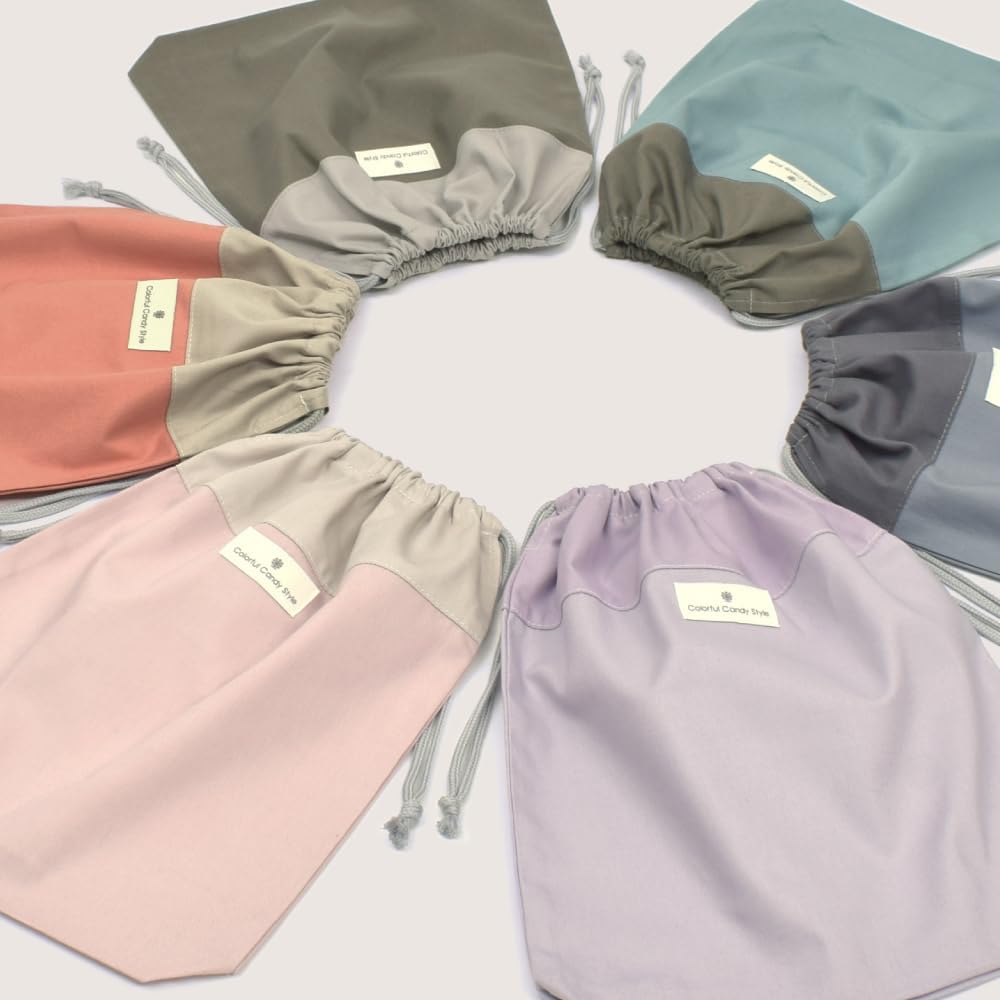 Colorful Candy Style N3388600-NVL2606 Drawstring Bag, Large, Gymnastics Clothing Bag, Dull Plain, Dull Mint Green, Name Sticker, Gymnastics Clothes, Elementary School, Large Size, Changing Bag for