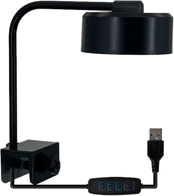 Small Aquarium Light | Bright Fish Lamp - Smart 3 Modes Dimmable 360 Degree Adjustable Light for Aquarium Shrimp Fish Aquarium