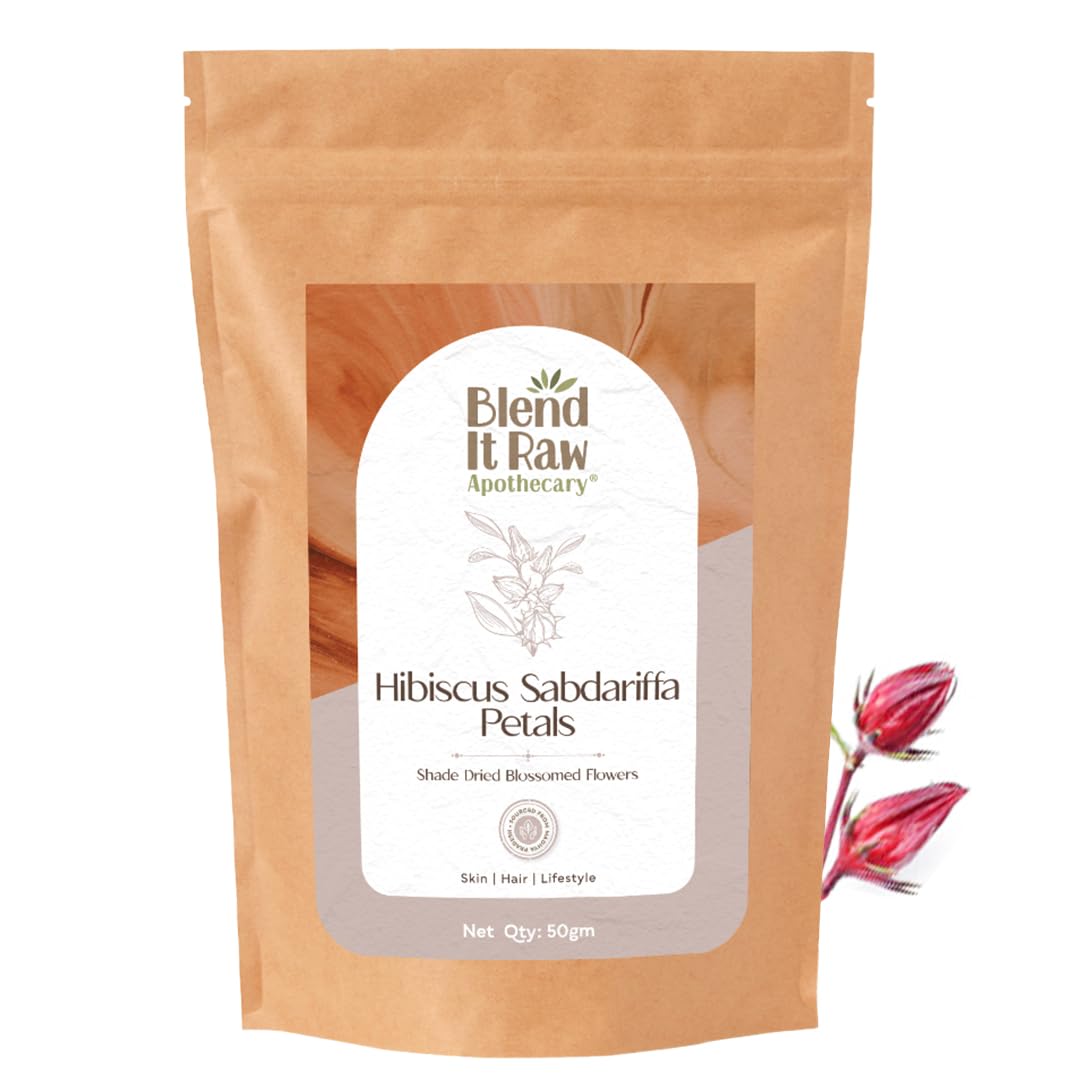 Hibiscus Sabdariffa Petals for Skin, Hair & Tea | Reduces scalp buildup, 50g [Hibiscus Roselle]-image-22