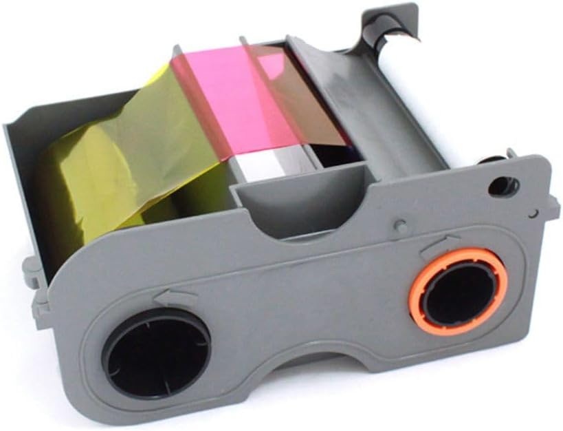 2ID - Fargo DTC1250 YMCKO Ribbon Cartridge w/Cleaning Roller | Genuine Fargo 45000 Ribbon | Prints Durable Vibrant Full Color Images, Text and Barcodes On PVC ID Cards | Rated To Last Up To 250 Prints