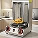 XHINBWYEK Shawarma Grill Machine Oven Rotisserie Kebab Turkey Machine, trompo para tacos al pastor，Automatic Rotation, 2 Propane Controls Up to 750°F/400℃,Vertical Skewers, Stainless Steel 110V