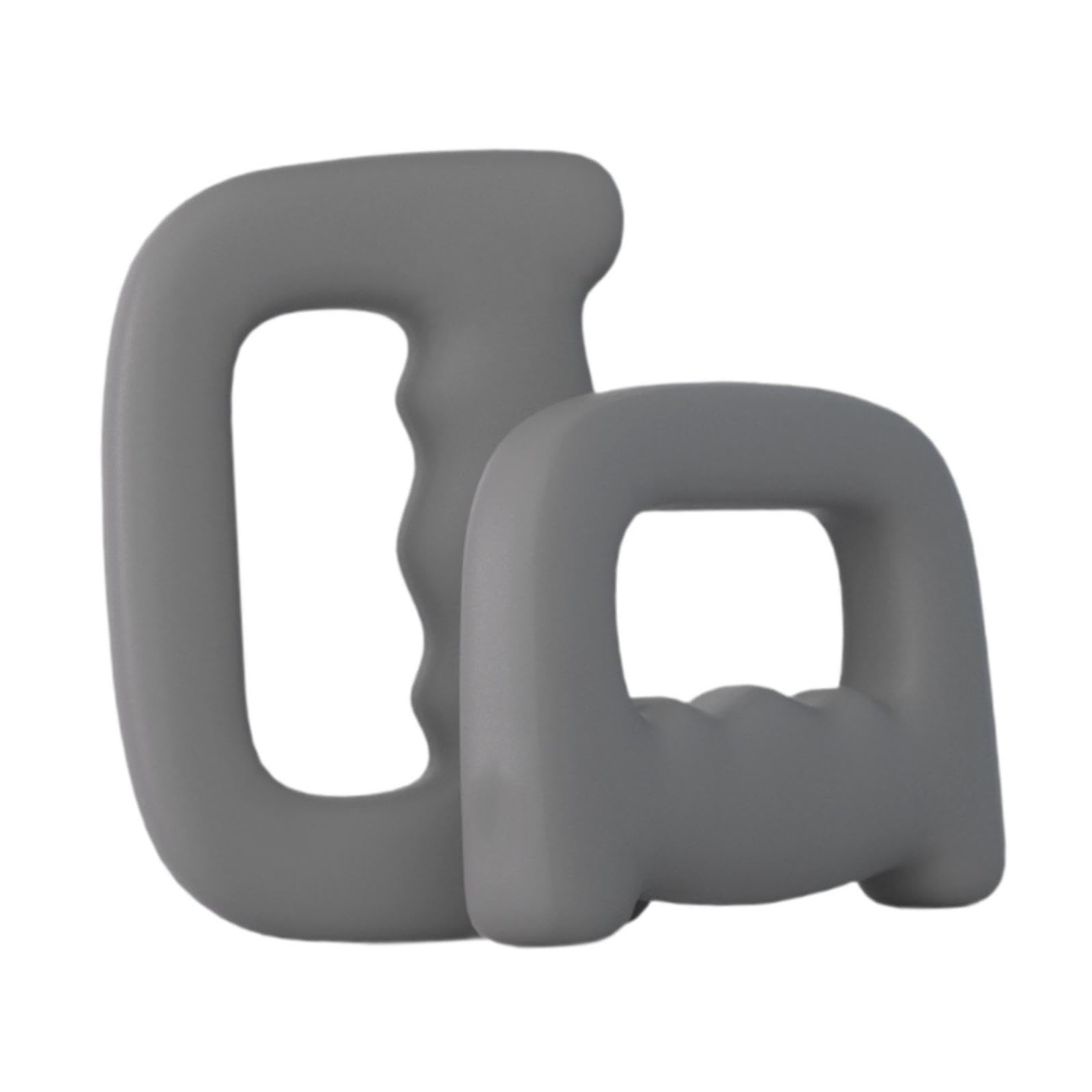 2 Pezzi Manubri Fitness Ergonomici Antiscivolo Ghisa Sagomata Impugnatura Nonslip Ideali per Allenamento Petto Braccia Spalle Curl Usati in Casa Uffic, Grigio 1.5 kg