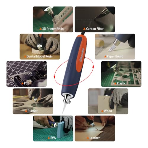 Profession 65W Ultrasonic Cutter Knife 40kHz Vibration Cutting 3D Print Resin, Dental Model Plastic, Car Modification Carbon fiber Acrylic Trimming Deburr DIY Power-driven Tools (Pro Version)
