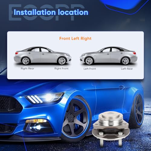 Image of ECCPP 2-Piece 512575 Wheel Hub Bearing for Buick LaCrosse 2017-2019 | for Buick Envision 2017-2018 5 lugs Pre-Greased Sealed