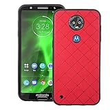 Phone Case for Motorola Moto G6 Slim Soft Rubber Case,Shock Resistant Rugged Lightweight Flexible Anti-Slip Slim Fit Full Body Protective Rubber Phone Cover for MotoG6 G 6th Gen 6 6G Women Red