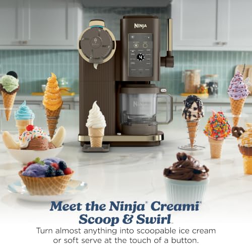 Image of Ninja Creami Scoop & Swirl 13-in-1 Ice Cream and Soft Serve Maker, NC701BR