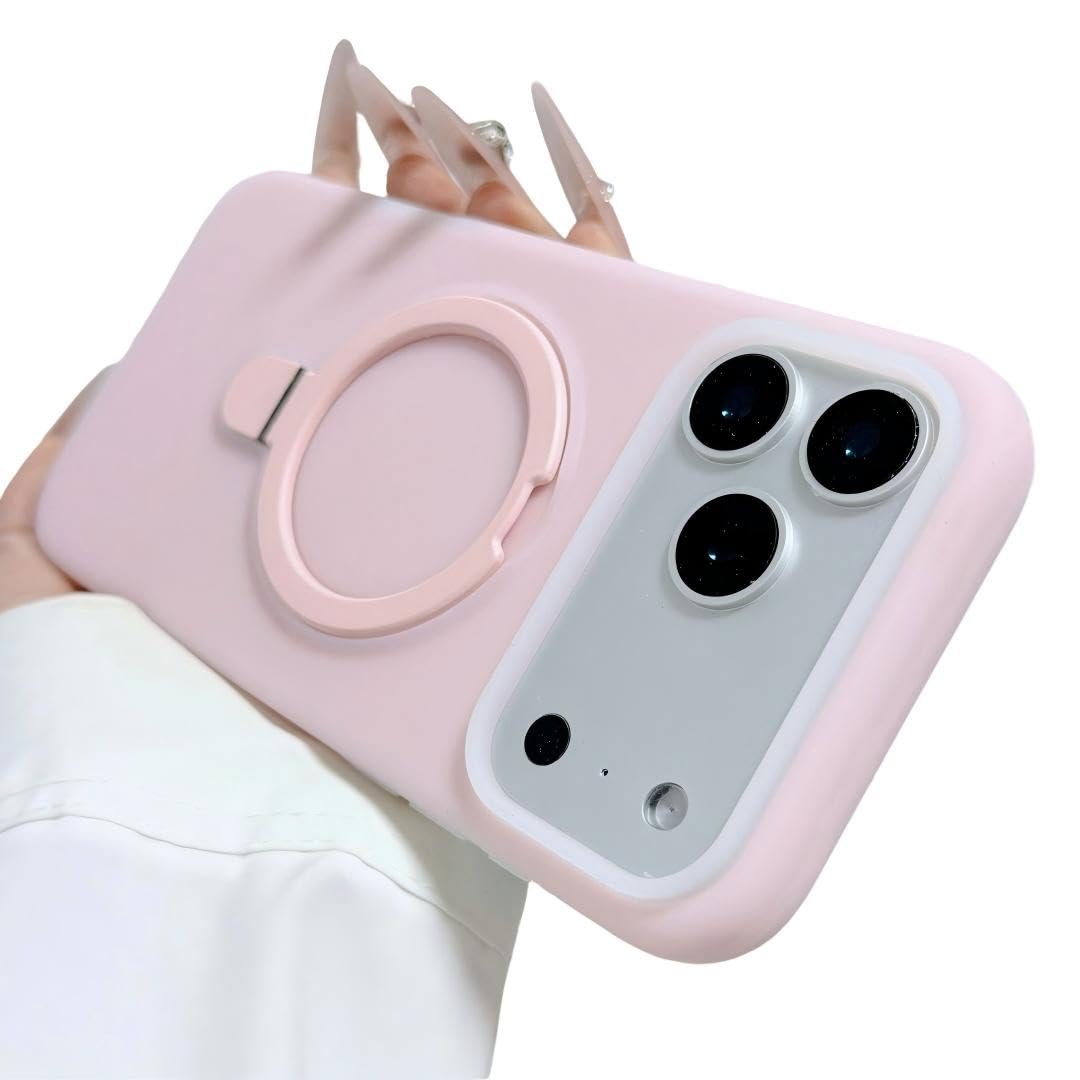 Coque silicone iPhone 16 Pro Max MagSafe rose pastel Caseative