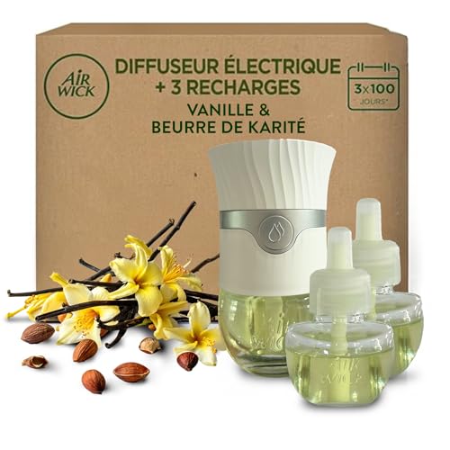 Diffuseur Électrique Air Wick + 3 Recharges Vanille & Beurre de Karité
