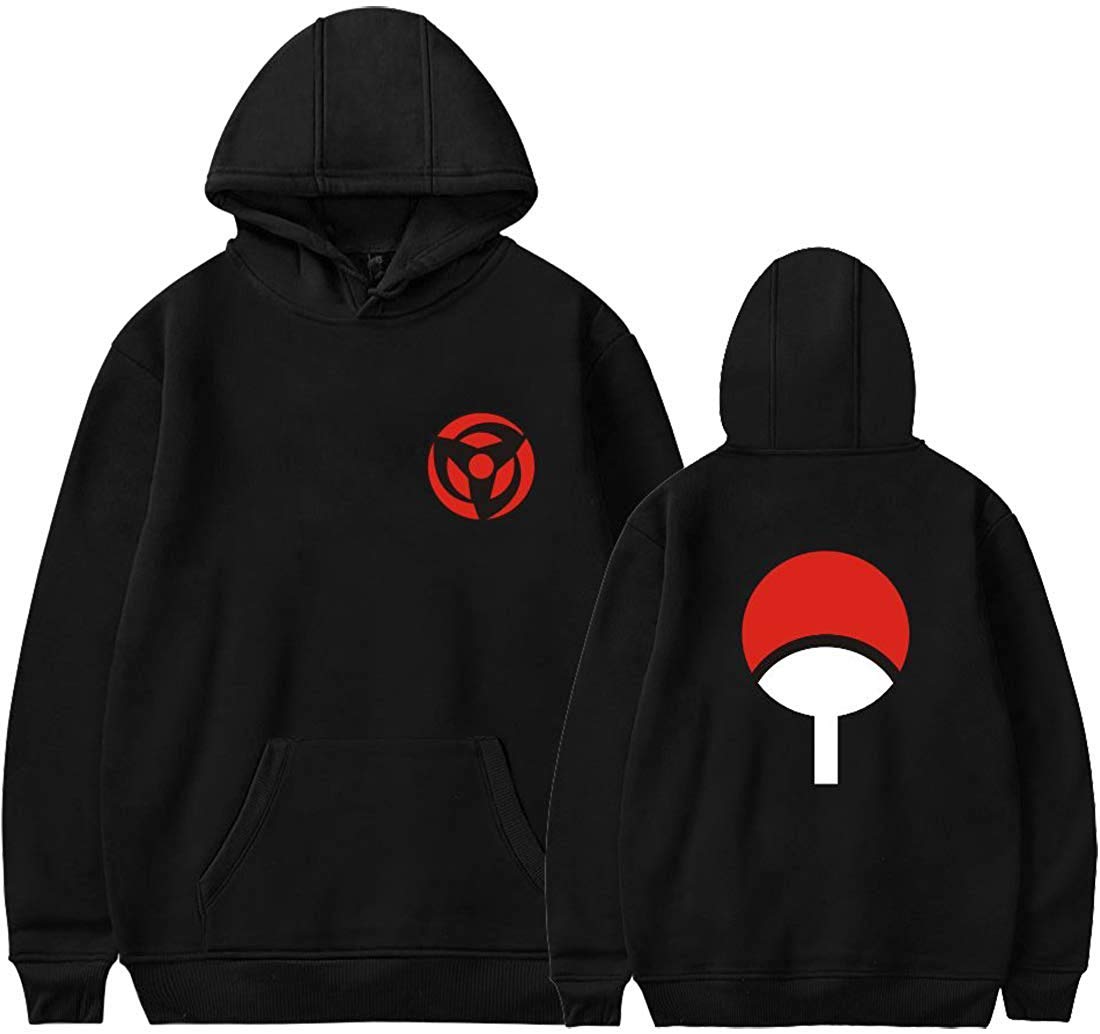 Memoryee Mens Naruto Hoodie Uchiha Family Japanese Anime Geeky