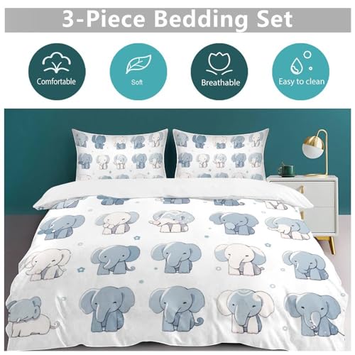 Ropa de cama de elefante para decorar dormitorios infantiles con fundas de microfibra 6
