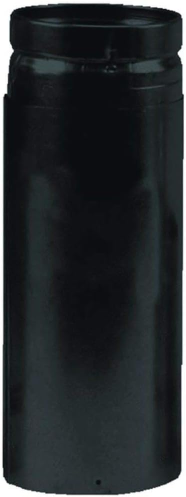 3VP-EZAJ12B 3" Inner Diameter - Type L Pellet Vent Pipe - Double Wall - 10-1/2" Adjustable Pipe Length - Black