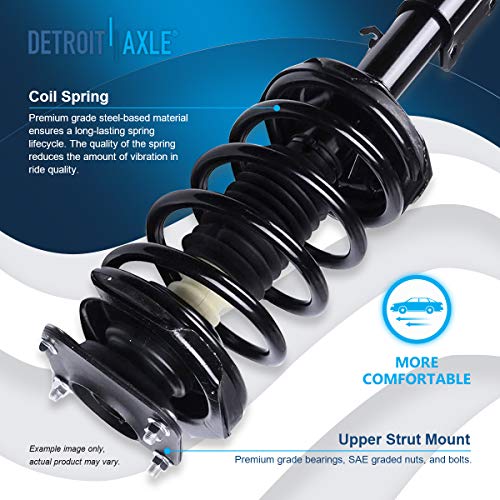 Image of Detroit Axle - 6pc Front End Suspension Kit for 02-05 Kia Sedona, 2 Struts & Coil Spring 2 Lower Control Arms w /Ball Joint 2 Rear Shock Absorbers 2002 2003 2004 2005 Replacement