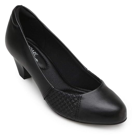 Sapato Social Feminino Ultraconforto Matelassê Napa Preto Modare 7005.647