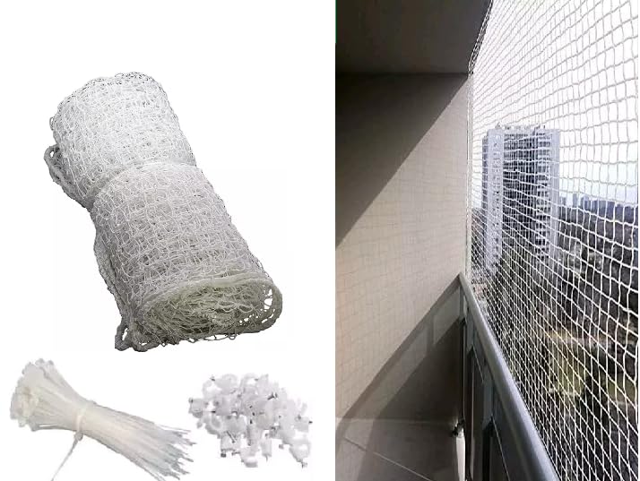 15 ft x 15 ft Bird Control net for Balcony and Garden | Nylon Bird net for Windows to Protect House from Birds | Size Bird net 15 ft x 15 ft