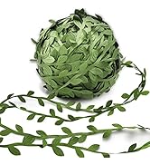 Hecaty 264 Ft Leaf Ribbon, Artificial Eucalyptus Garland Vines Leaves String,Decorative Jungle Bo...