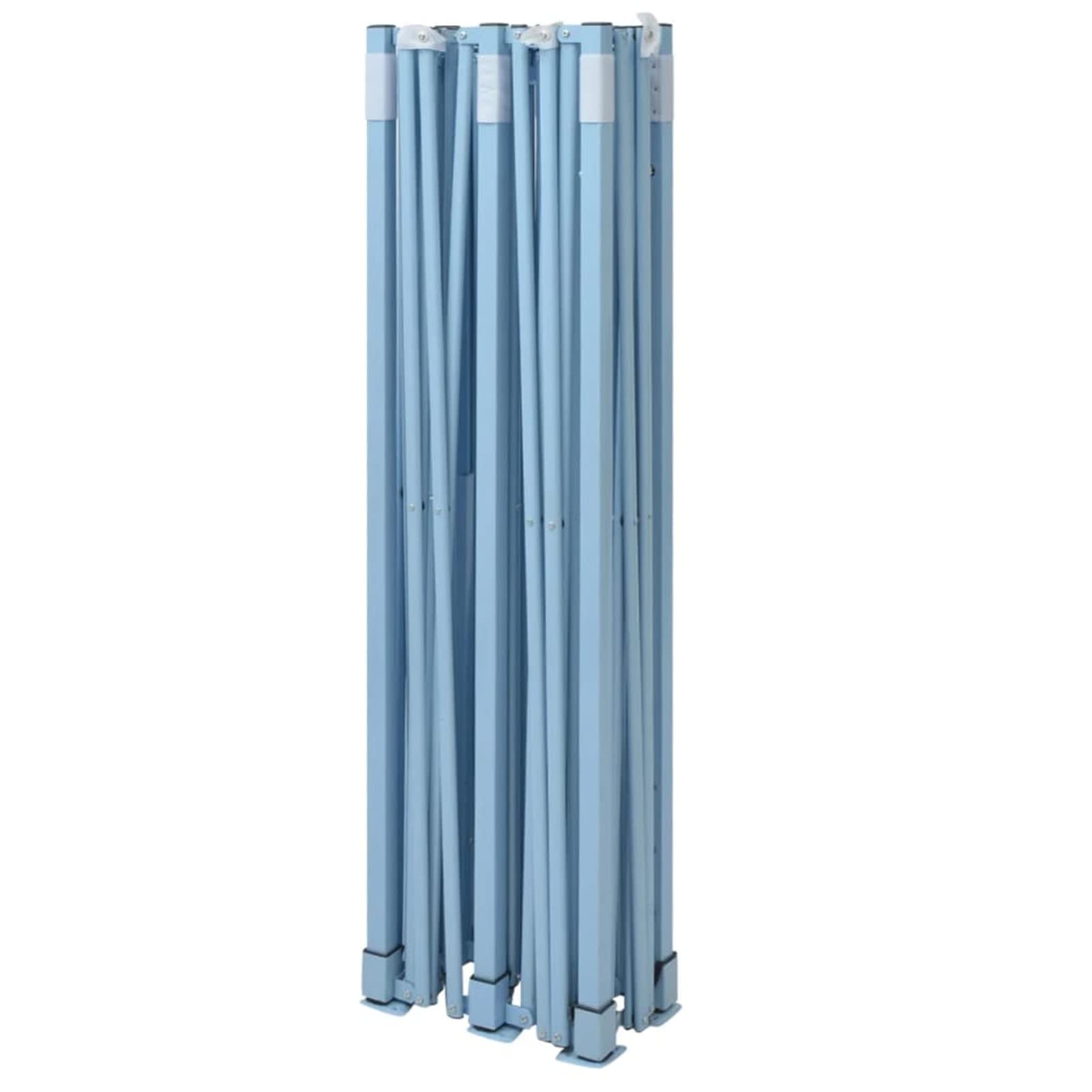 Profi-Partyzelt Faltbar mit 4 Seitenwänden, LAPOOH Party Deko, Festzelt, Pavillon, Garden Decoration, Canopy Tent, Lagerzelt, Gartenpavillon, 3×6m Stahl Blau