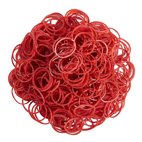 AMUU Rubber Bands size 10 500pcs Red 1inch Small mini Rubber Bands