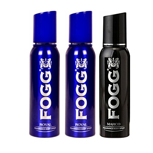 FOGG Men Royal 2 & Marco 1 Fresh Scent Deodorant Spray (Pack Of 3)(100Gms/120Ml Each)