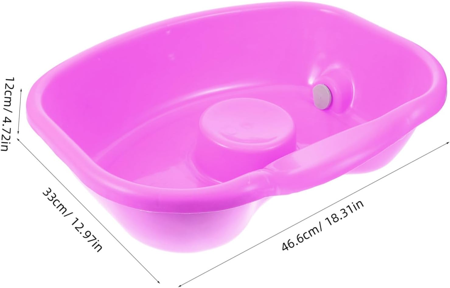 NOLITOY Portable Hair Washing Basin for Bedridden Neck Support Durable Plastic Shampoo Bowl for Elderly Care Convenient Home Hair Washing