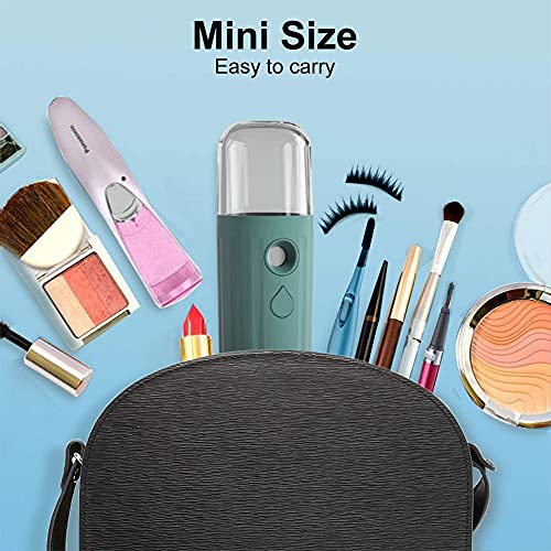 Nano Facial Mister Face Mist Portable Face Steamer Sprayer Face Steamer Mini USB Rechargeable for Hydration Facial Skin Care 30 ml Black and White - Image 3