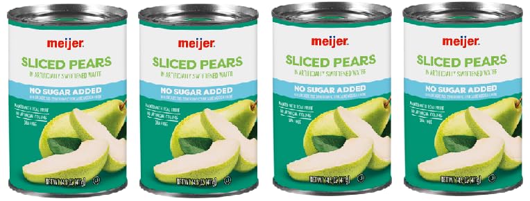No Sugar Added Sliced Pears (4 Cans,15 oz. each)