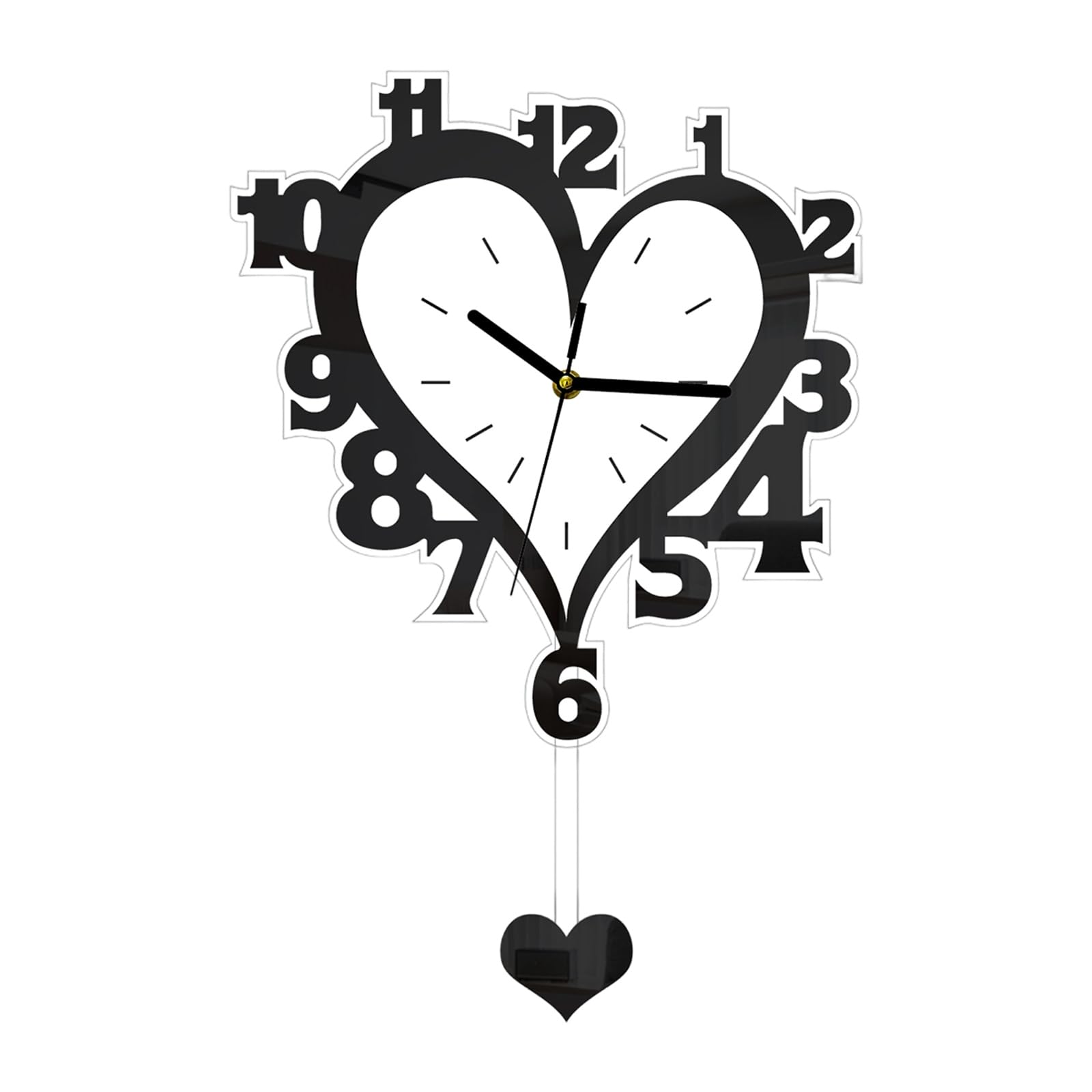 Silent No Ticking Wall Clock Battery Operated Bathroom Decor Clock Living Room Shelf Decorative Wall
