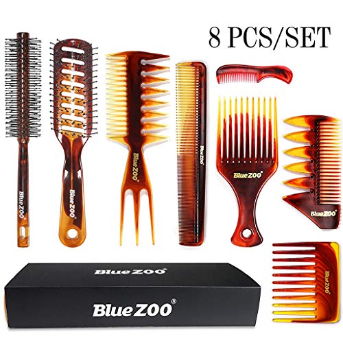 JERKKY Friseur Kamm, 8 Stück Professioneller Kamm Salon Haarstyling Friseur Pinsel Kamm Barbiere Zubehör