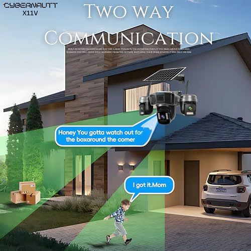 Image of XUGA-Cybernautt Series X11V 12MP PTZ Dual Solar 4G Sim Outdoor CCTV Camera | Color Night Vision | Motion Detection | Water Proof | 2 Way Talk | Use Air-tel 4G Sim