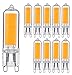 PEKRS Ampoules LED G9 Equivalente 60-120W Halogène Lumière, 600 lumens, Non dimmable AC220-240V, Angle de 360 (Blanc Chaud, Lot de 10),Warm White,6W