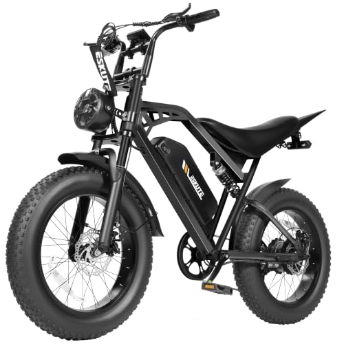 Electric Bike for Adults,52V20.8Ah Battery,20"x4.0 Fat Tire,30+MPH,NFC Unlock Color Display,7-Speed Dual Suspension,1300W dirt Ebike,80 Miles, Streamlined Frame,Commuter E-Bike for Teens Black