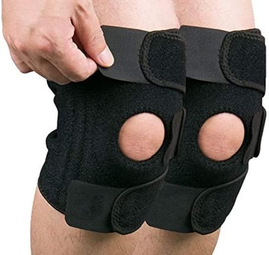JAZON Adjustable Knee Cap Support Brace for Knee Pain, Gym Workout, Running, Arthritis, and Protection for Men and Women,Non toxic (2)