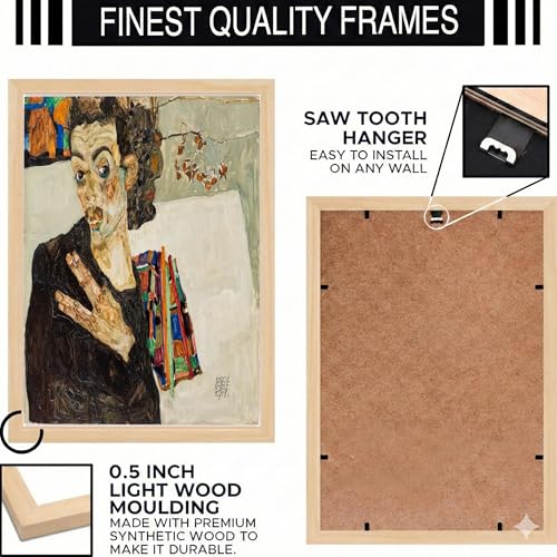 Image of BLINKART Henri Matis Aesthetic Art Walls With Frame | Natural Wood Texture | Living Room Bedroom Office Wall Decoration | Poster Home Decor Frames Wall Bedroom | 12x8 Inches (D354)