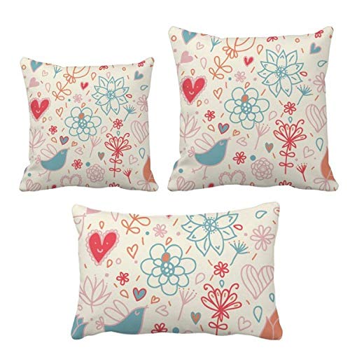 Coussin fleurs oiseaux avec insert pour sublimer le confort du sofa - 2