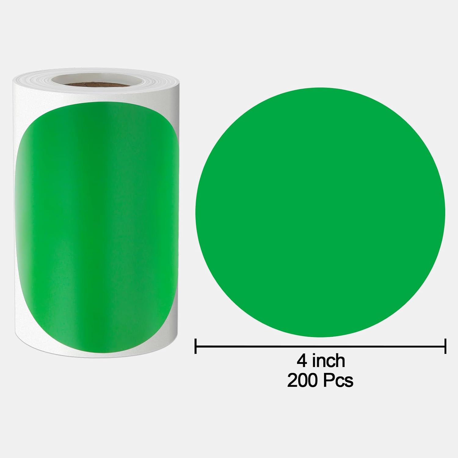 Pack of 200 Round Color Coding Circle Dots Stickers Labels (4", Green) - Image 2