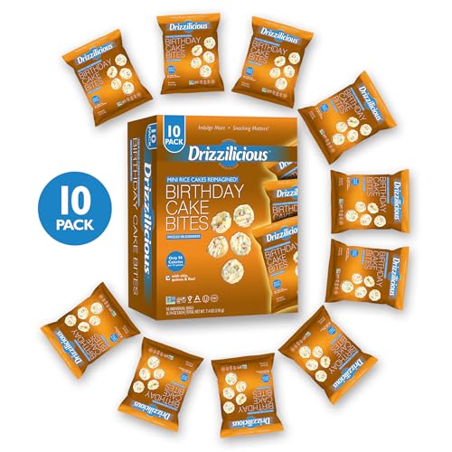 Drizzilicious Mini Rice Cakes Birthday Cake - Rice Crisps, Healthy Snack For Adults And Kids, Flavored Rice Cakes, Vegan, Gluten Free thumb #1