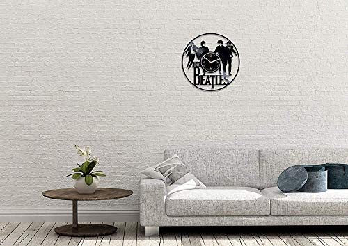 Horloge murale vinyle horloge murale Beatles horloge murale fait main anniversaire cadeau disque vinyle - Les Beatles, Paul McCartney, John Lennon, RIngo Starr, George Harrison Horloge murale vinyle horloge murale Beatles horloge murale fait main anniversaire cadeau disque vinyle – Image 5