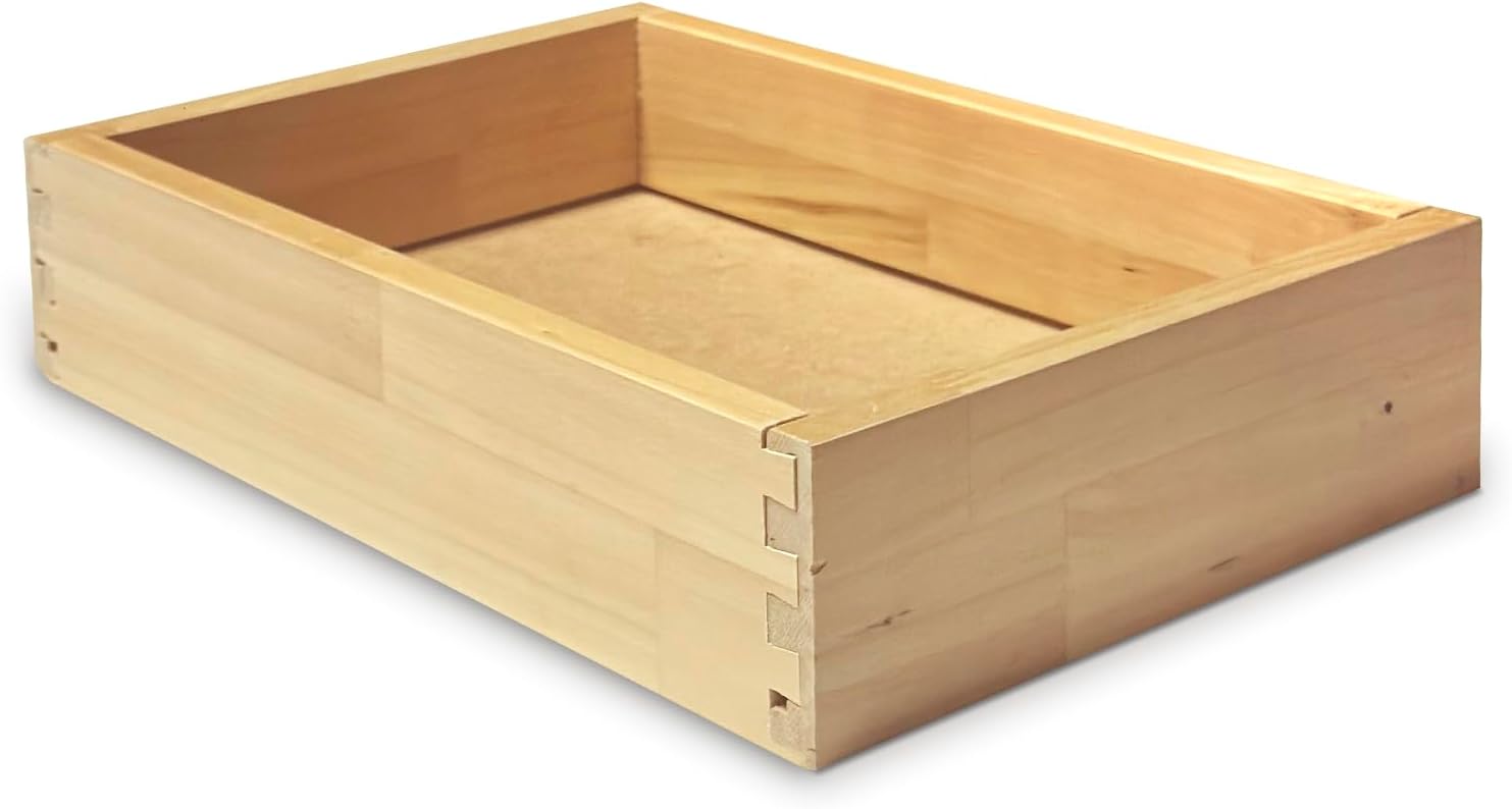 B&B HARDWARE Drawer Organizer – Customizable Pull-Out Storage for Kitchen & Pantry Cabinets – Drawer in UV-Lacquered Birch or Particleboard with Vinyl Wrap -