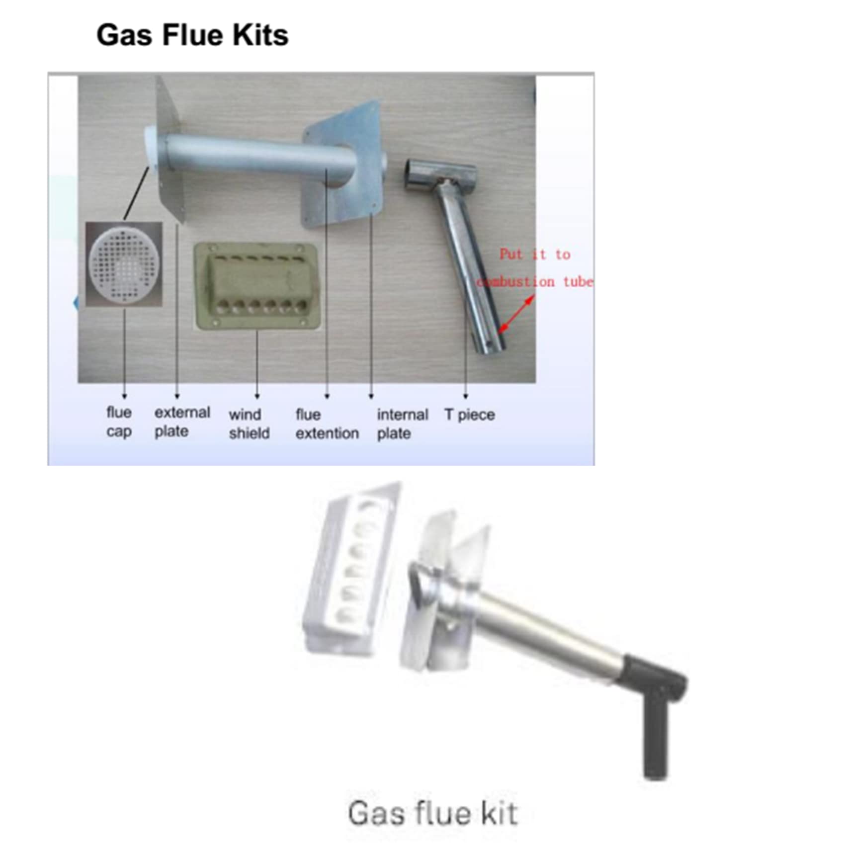Gasabzug-Set für Propangas-Kühlschrank, Gaskühlschrank-Abzugskits, Wohnmobil-Zubehör, Wohnmobil-Kühlschrank-Zubehör oder Ersatz