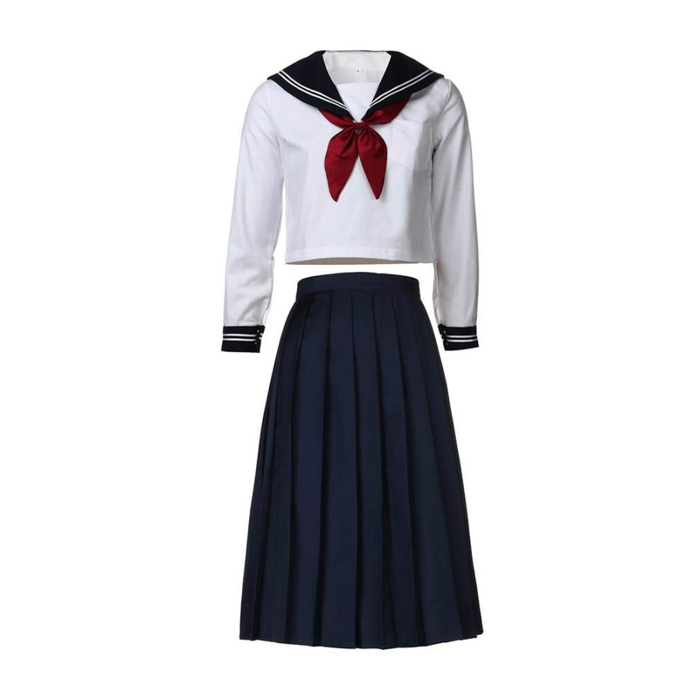 Amazon.co.jp: Aculldo セーラー服 長袖 スカートロングコスプレ