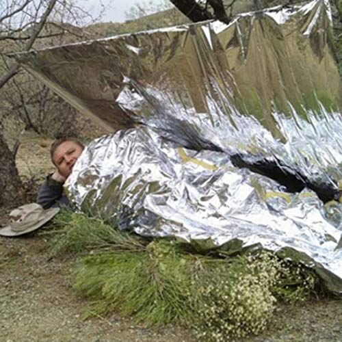 Manta térmica portátil de primeiros socorros ao ar livre 210 * 130 Manta de prata dupla face Sobrevi