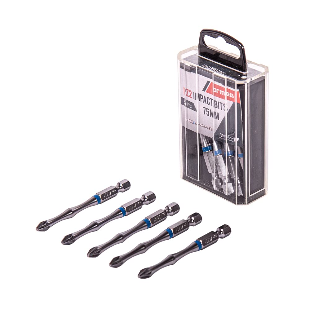Armeg Sdb75mmttpz2 Pz2 Screwdriver Bits5 Piece from B&Q