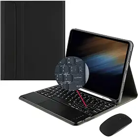 ABNT2 Capa De Teclado Para S9 11"/S9 FE 10.9", Tablet - Trackpad Multitoque + Suporte Para S Pen + Capa Traseira De Silicone + Capa De Teclado Sem Fio Destacável Para Tablet