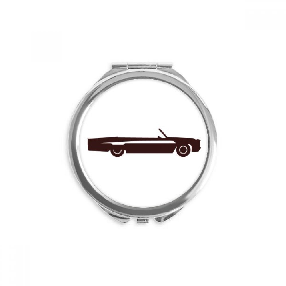 Miroir de poche noir géométrique rond format compact pour maquillage nomade - 5