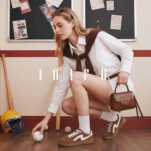 Image of IDIFU Womens Fashion Sneakers Comfortable Cute Casual Tennis Shoes | Non Slip Memory Foam Lightweight Trendy Retro Sneakers