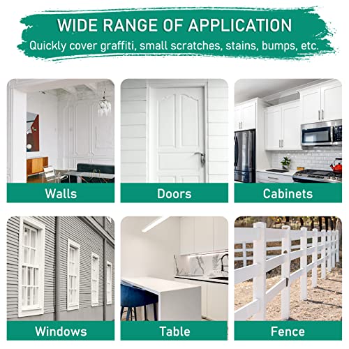 Multi-Surface Touch Up Paint, Waterproof And Quick Drying, Brush In Bottle, For Appliance And Home Repairs, Walls, Porcelain, Satin Finish, Tub, Cabinets, Furniture, Metal, Super Adhesion, 1.5 Fl Oz(Vanilla White) #TOP1