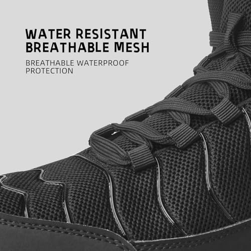 Non Slip Work Boots for Men Shoes Slip on Waterproof Slip Resistant Boots Kitchen Chef Restaurant Walking Sneakers Comfortable Food Service Working Footwear Leather3