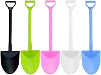 Vista 4 de 100 cucharas coloridas con forma de pala, cuchara desechable de plástico para helado, postre, yogur, azúcar (4.8 pulgadas, color mixto)